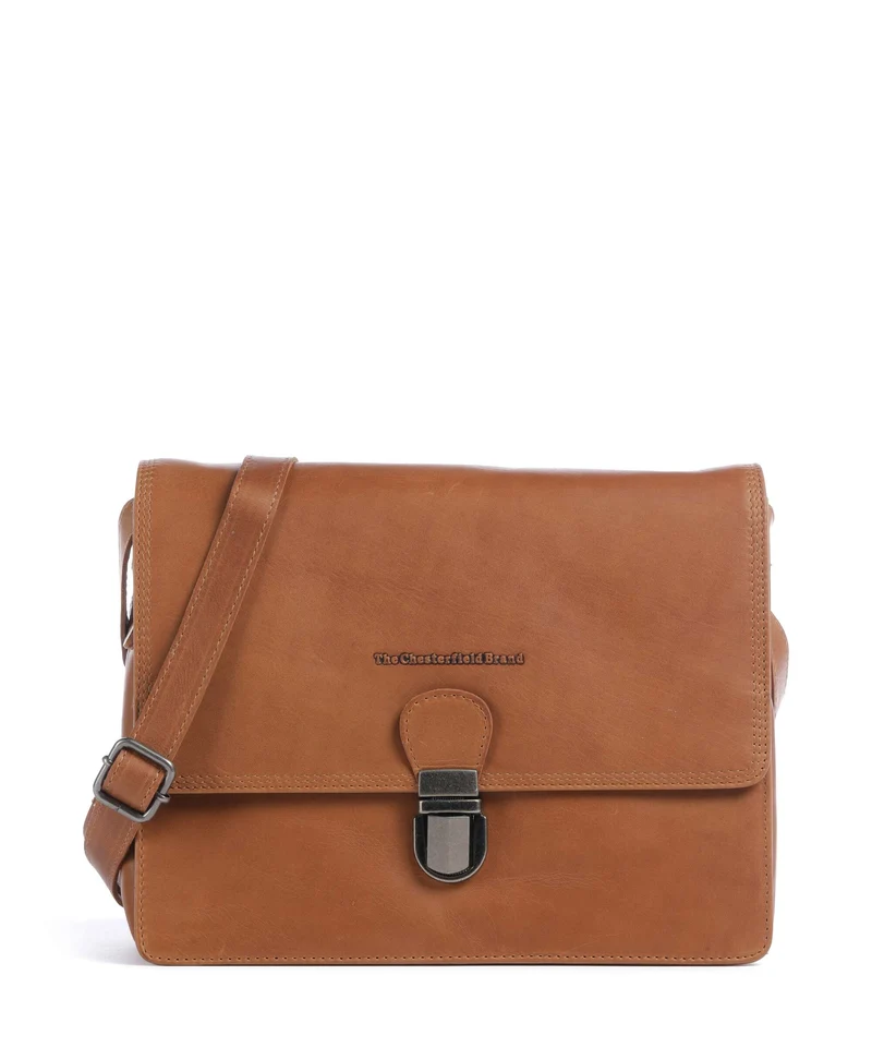 The Chesterfield Brand Wax Pull Up Cow Lunor Schultertasche cognac