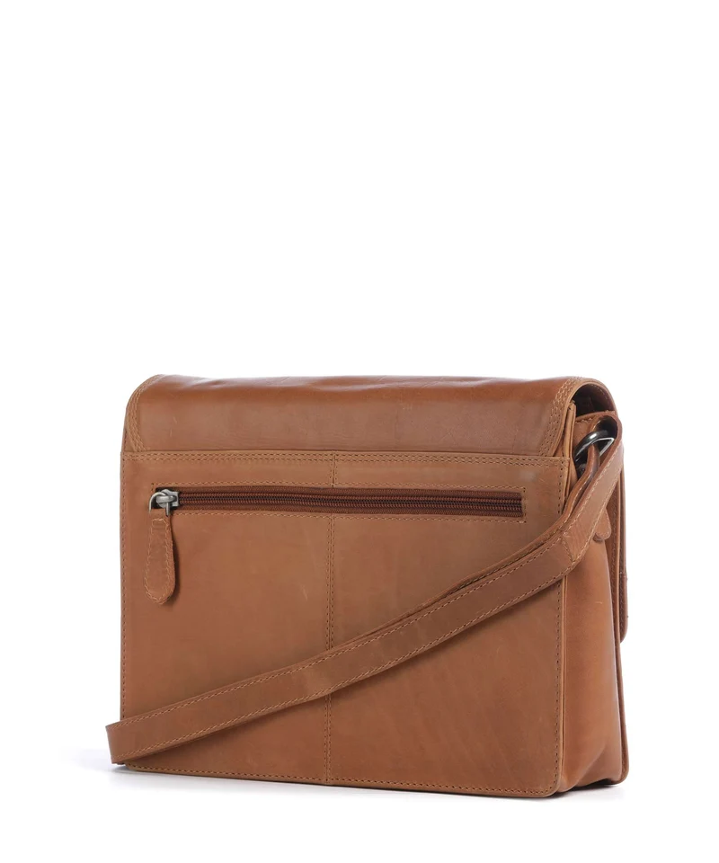 The Chesterfield Brand Wax Pull Up Cow Lunor Schultertasche cognac