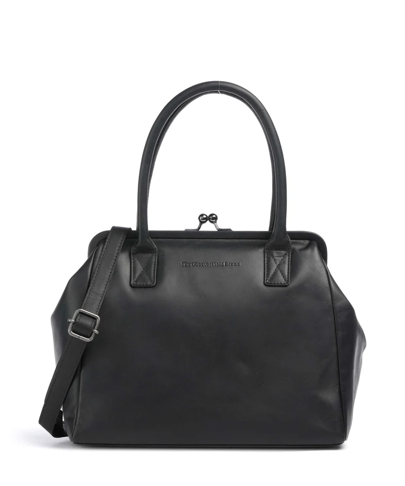 The Chesterfield Brand Wax Pull Up Cow Dorin Schultertasche black