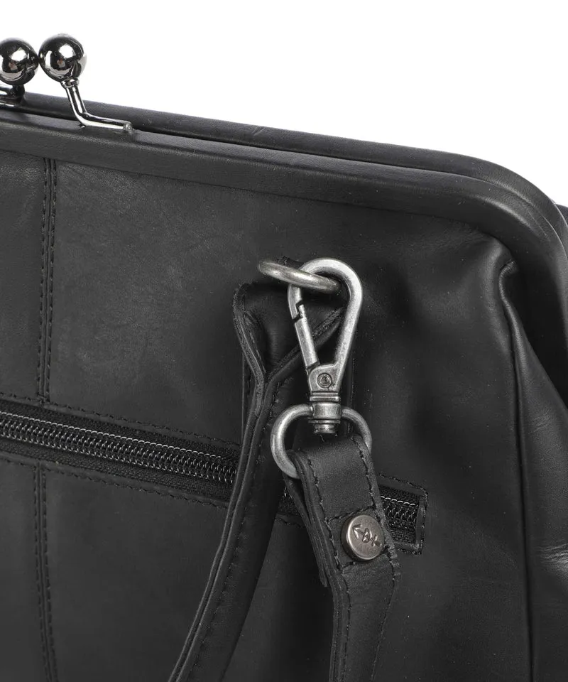 The Chesterfield Brand Wax Pull Up Cow Dorin Schultertasche black