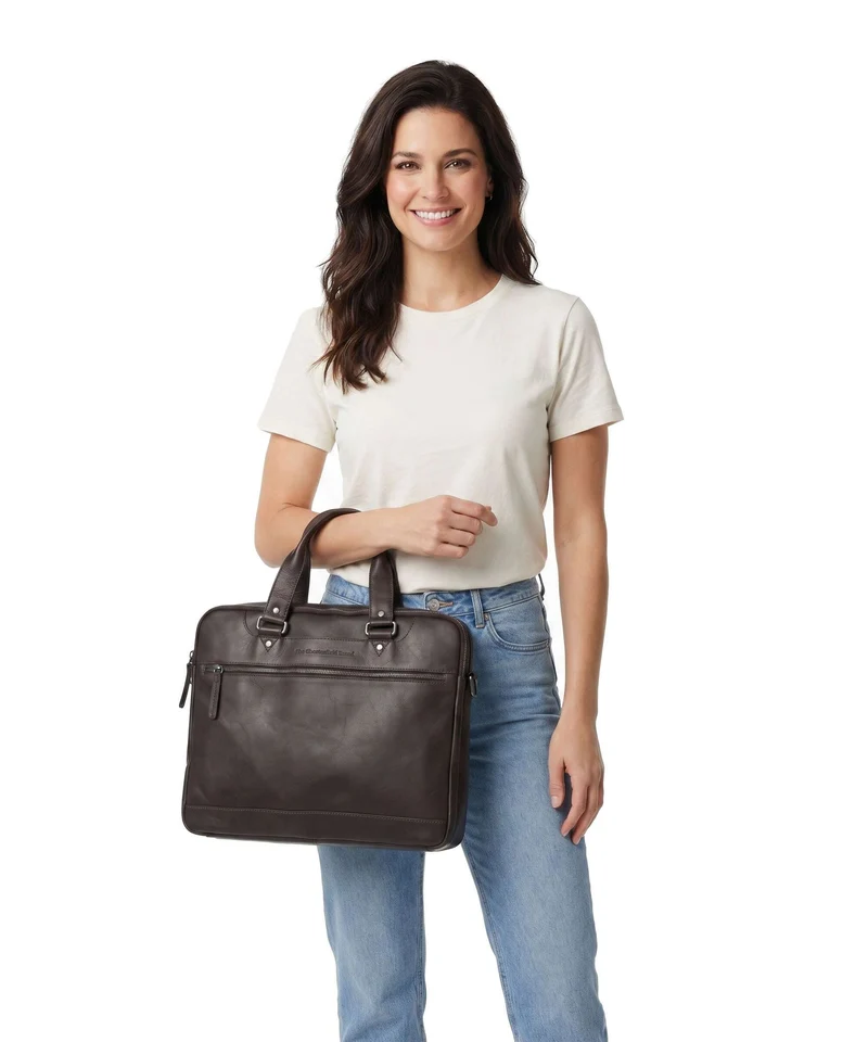 The Chesterfield Brand Wax Pull Up Cow Montara Laptoptasche brown