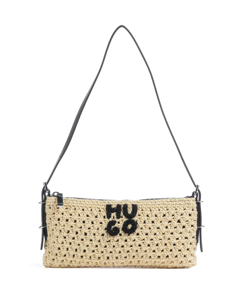 Hugo Neeko Schultertasche light beige