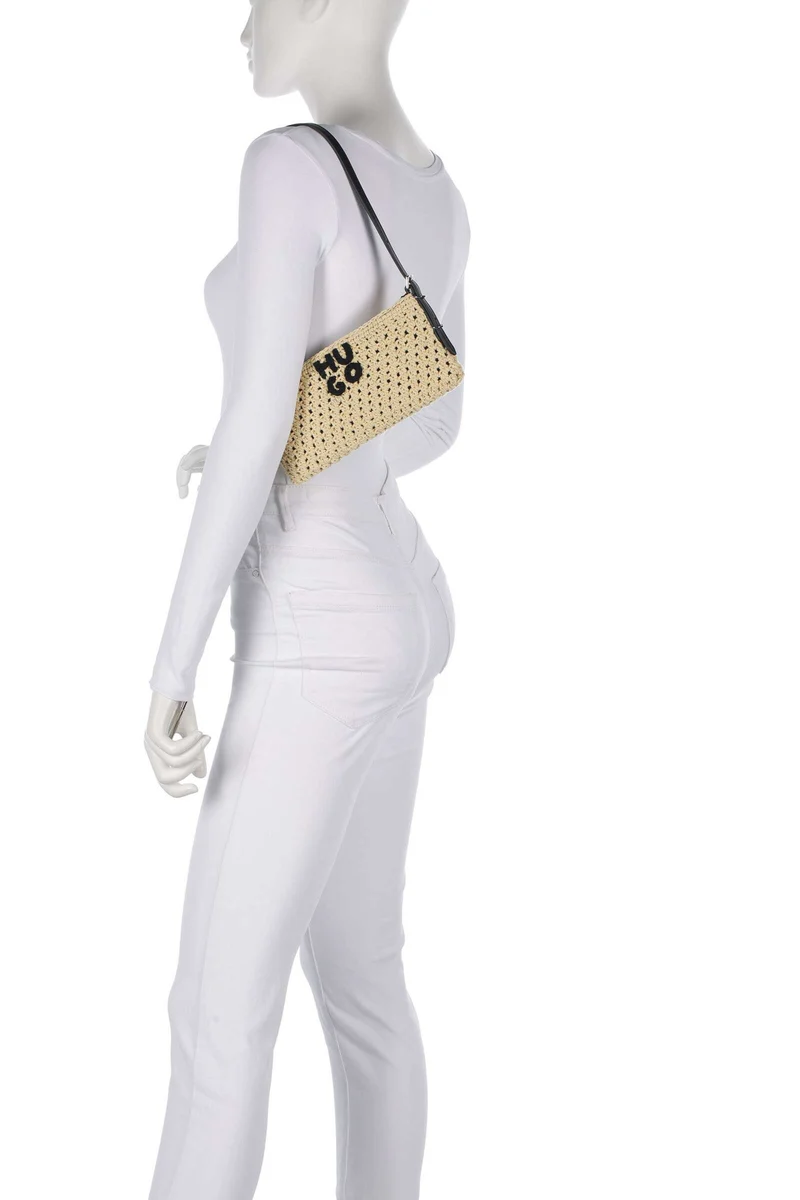 Hugo Neeko Schultertasche light beige