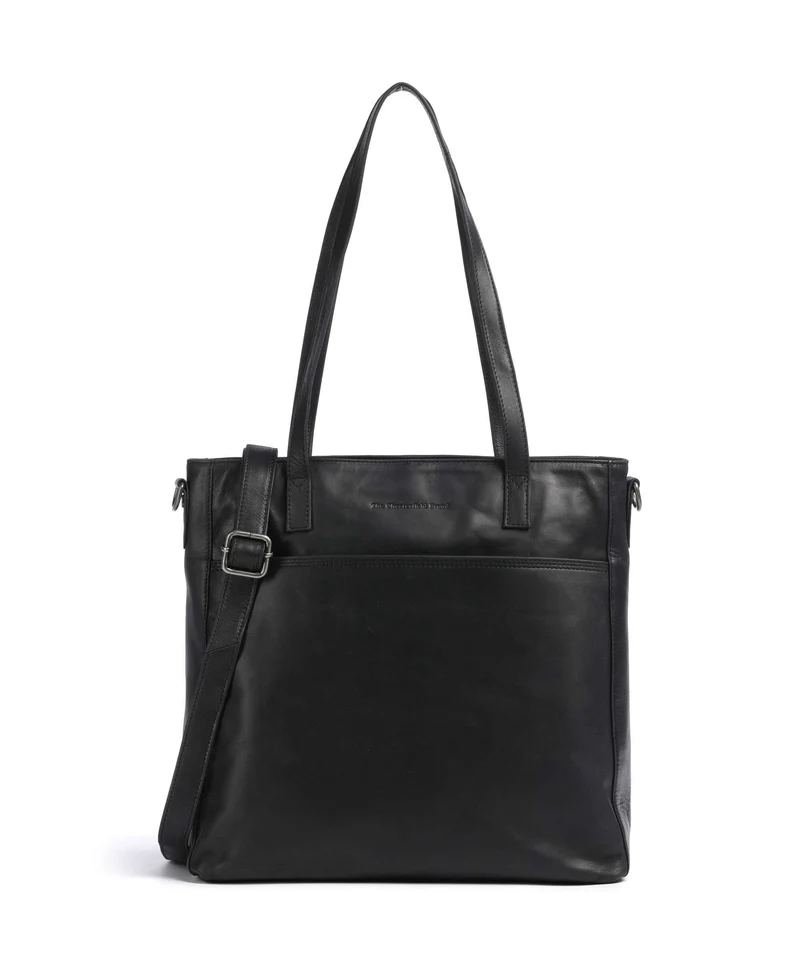 The Chesterfield Brand Wax Pull Up Cow Mosel Shopper black