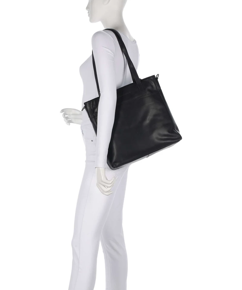 The Chesterfield Brand Wax Pull Up Cow Mosel Shopper black