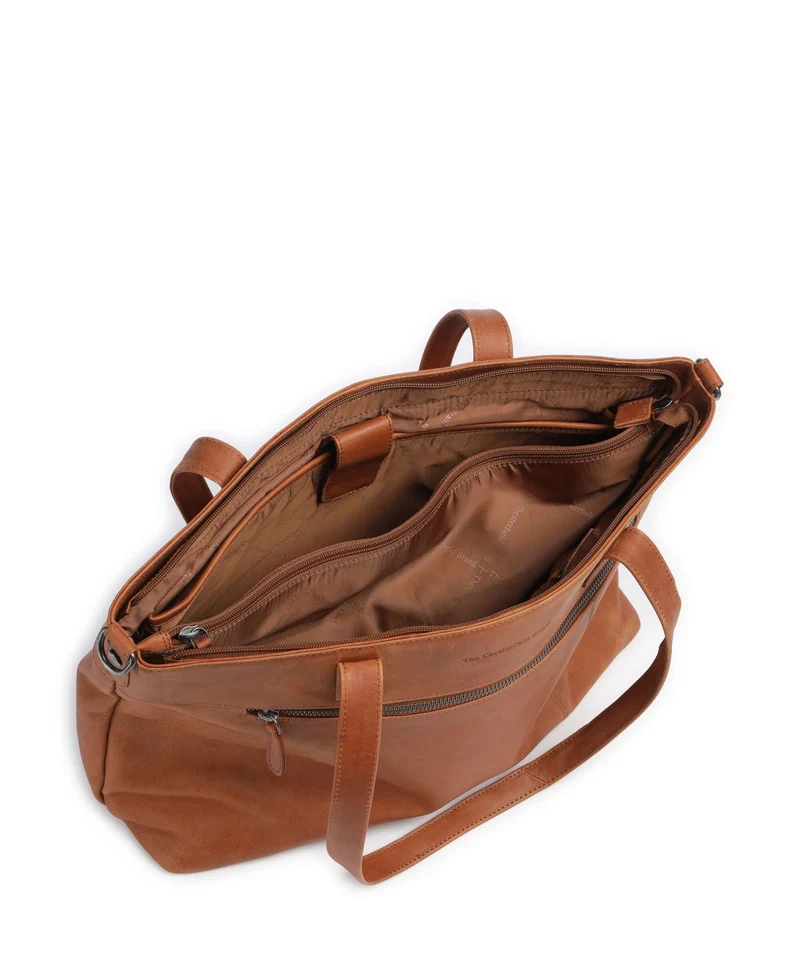 The Chesterfield Brand Wax Pull Up Cow Osira Shopper cognac