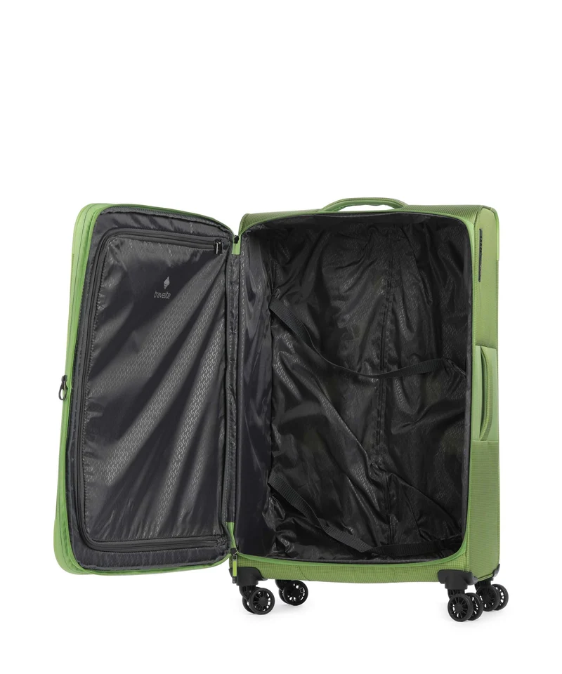 Travelite Corsiica 4-Rollen Trolley Set fresh green