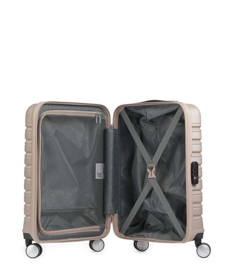 American Tourister Flashline 4-Rollen Trolley ivory gold
