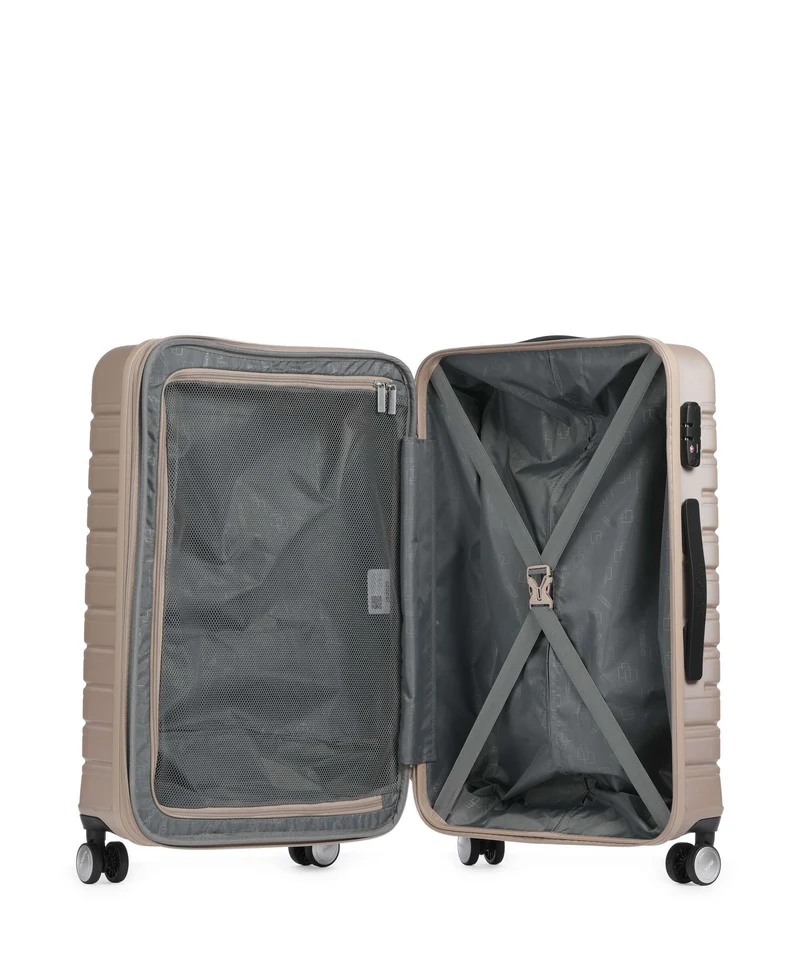 American Tourister Flashline 4-Rollen Trolley ivory gold