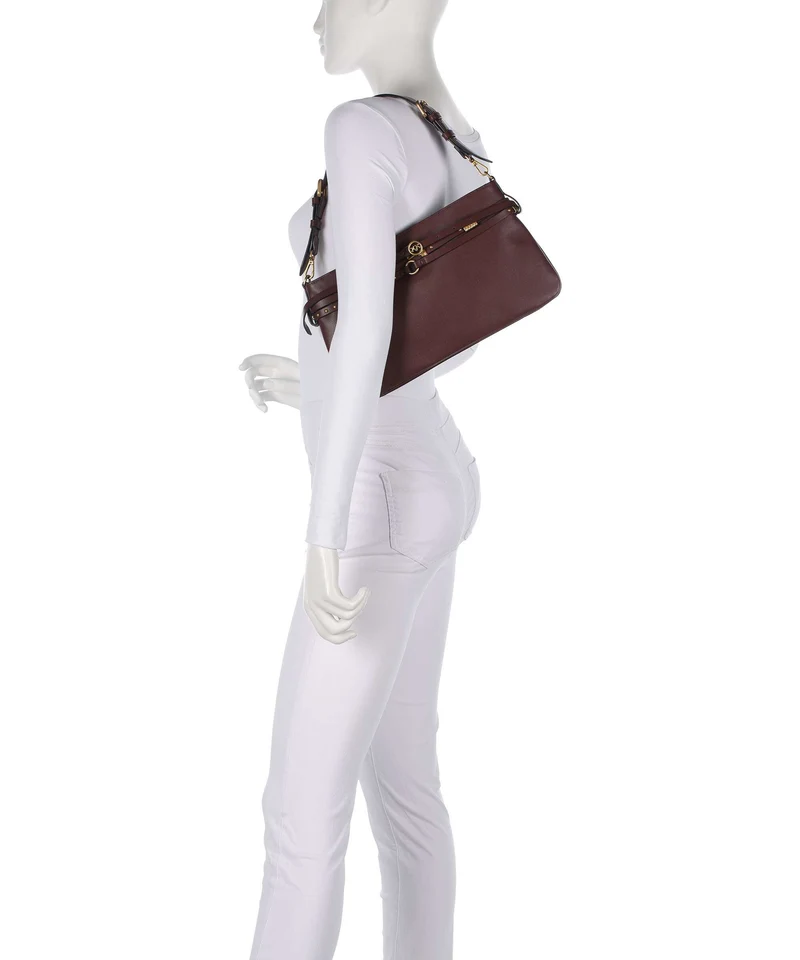 Pinko Belt Classic Schultertasche burgundy wine/antique gold