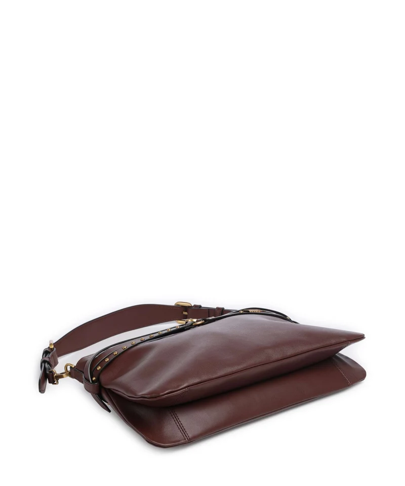 Pinko Belt Classic Schultertasche burgundy wine/antique gold