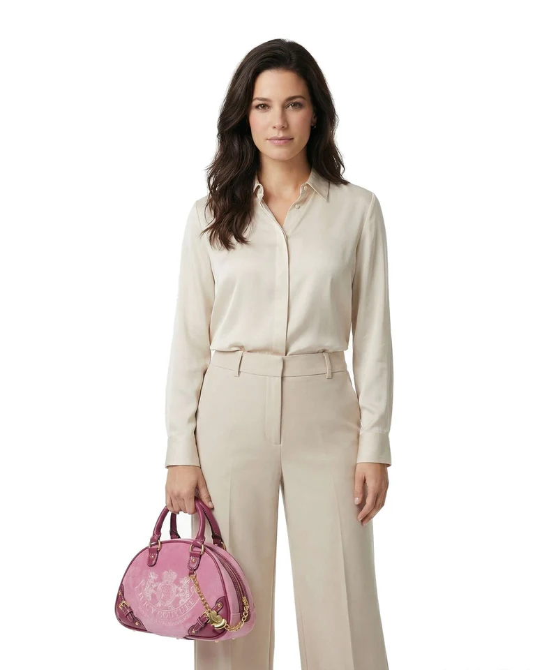 Juicy Couture Twig Narrative Velvet Handtasche super pink