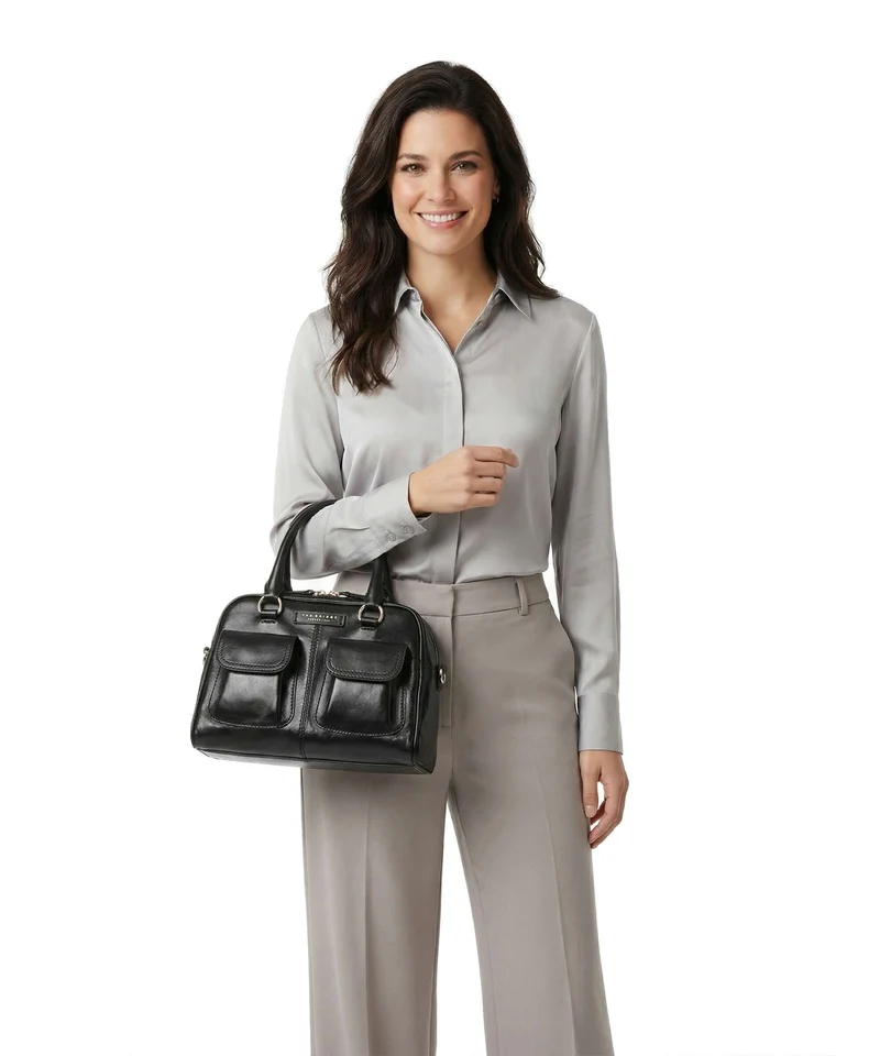 The Bridge Flora Handtasche nero