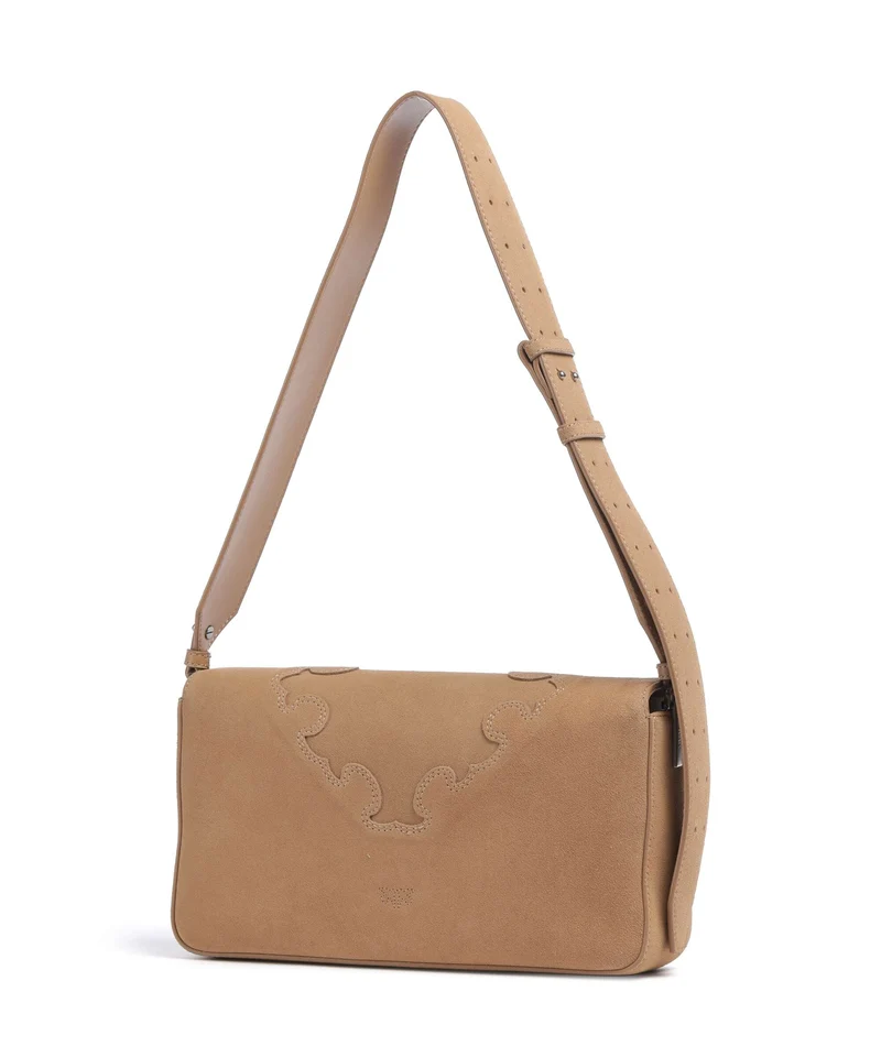 Pinko Love One Classic Slouchy Schultertasche beige/scoiattolo/old silver