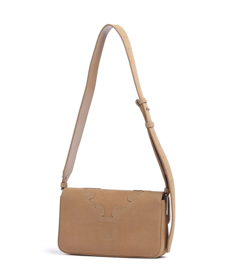 Pinko Love One Mini Slouchy Umhängetasche beige/scoiattolo/old silver