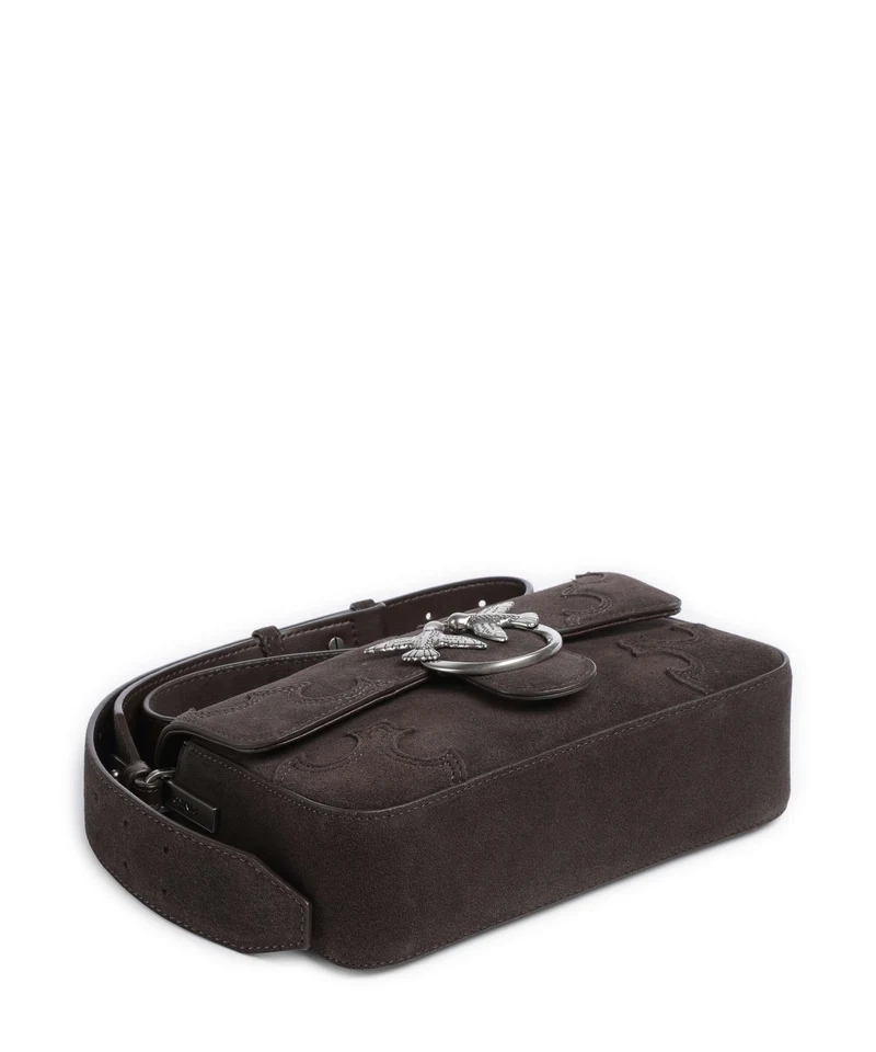 Pinko Love One Mini Slouchy Umhängetasche marrone/chicco di caffe/old silver
