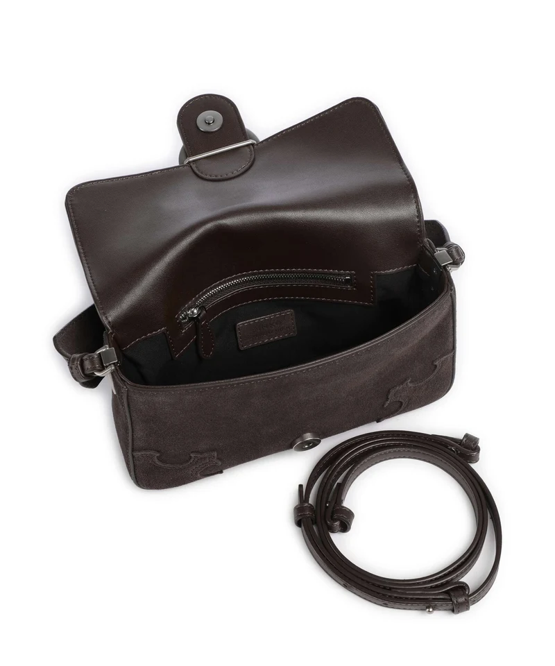 Pinko Love One Mini Slouchy Umhängetasche marrone/chicco di caffe/old silver