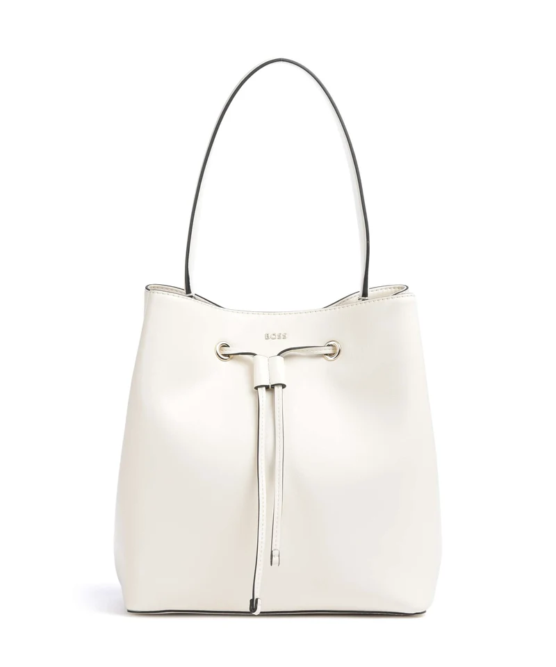 BOSS Sandy Bucket Handtasche open white