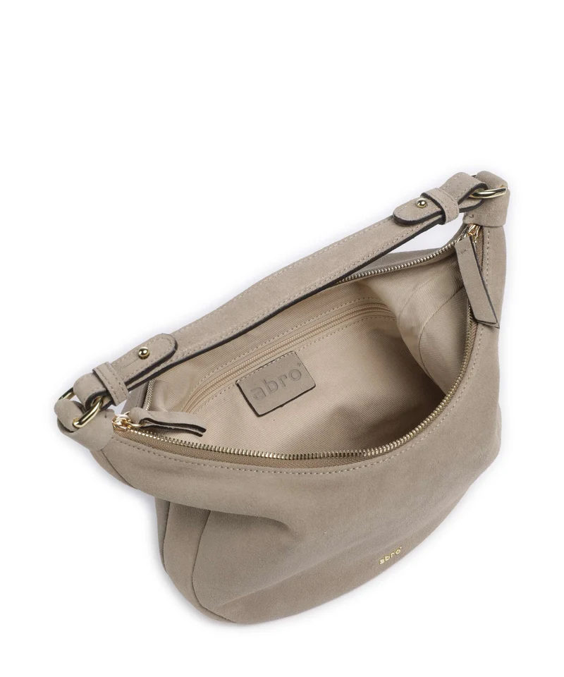 Abro Suede Nana Mini Beuteltasche siena