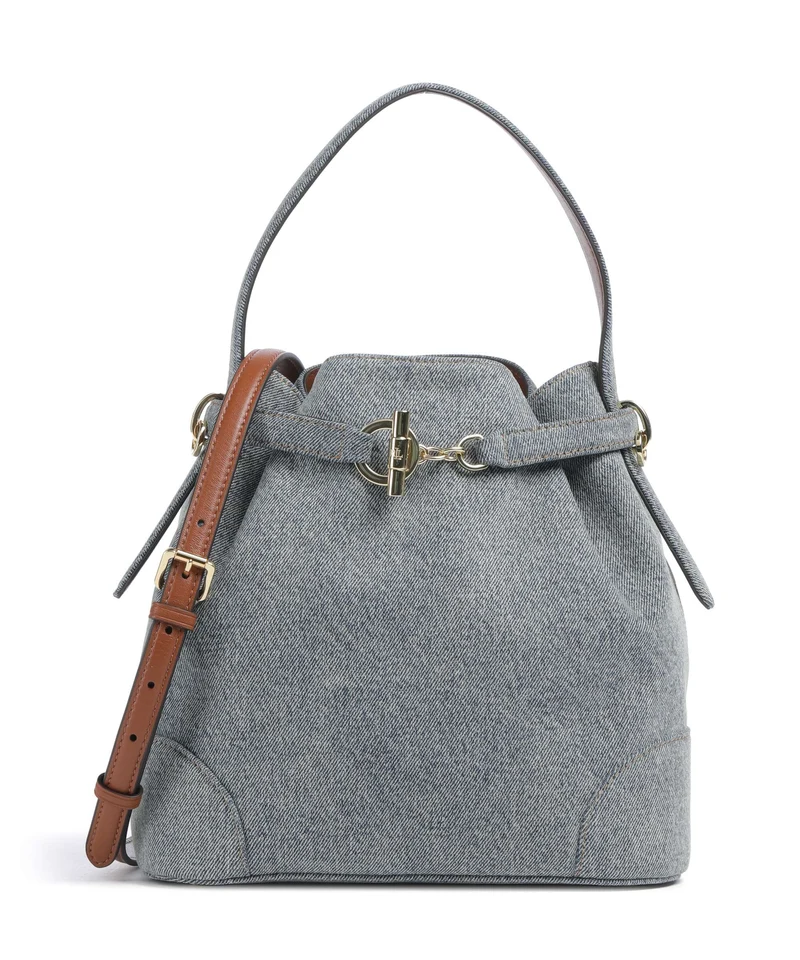 Lauren Ralph Lauren Blaike Medium Bucket Handtasche blue/lauren tan