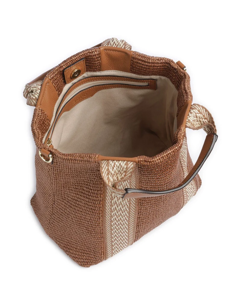Abro Raffia Kaia Handtasche caramel/cognac