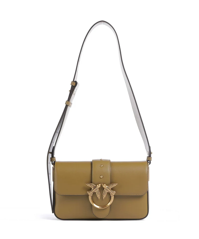 Pinko Love One Mini Slouchy Schultertasche verde canguro/antique gold
