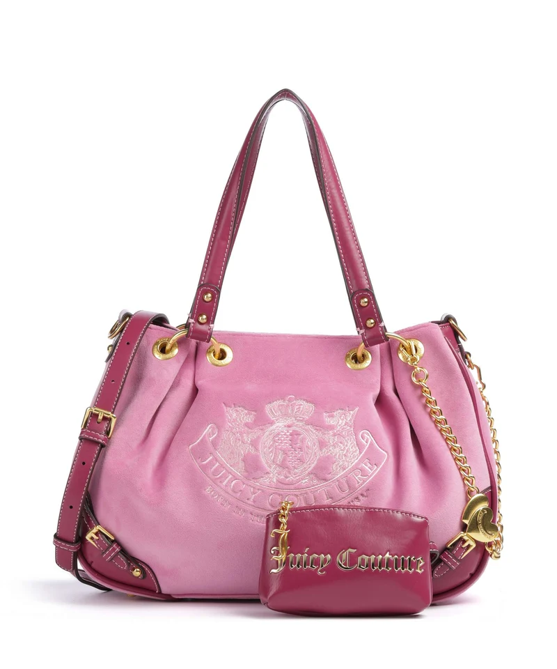 Juicy Couture Twig Narrative Velvet M Beuteltasche super pink