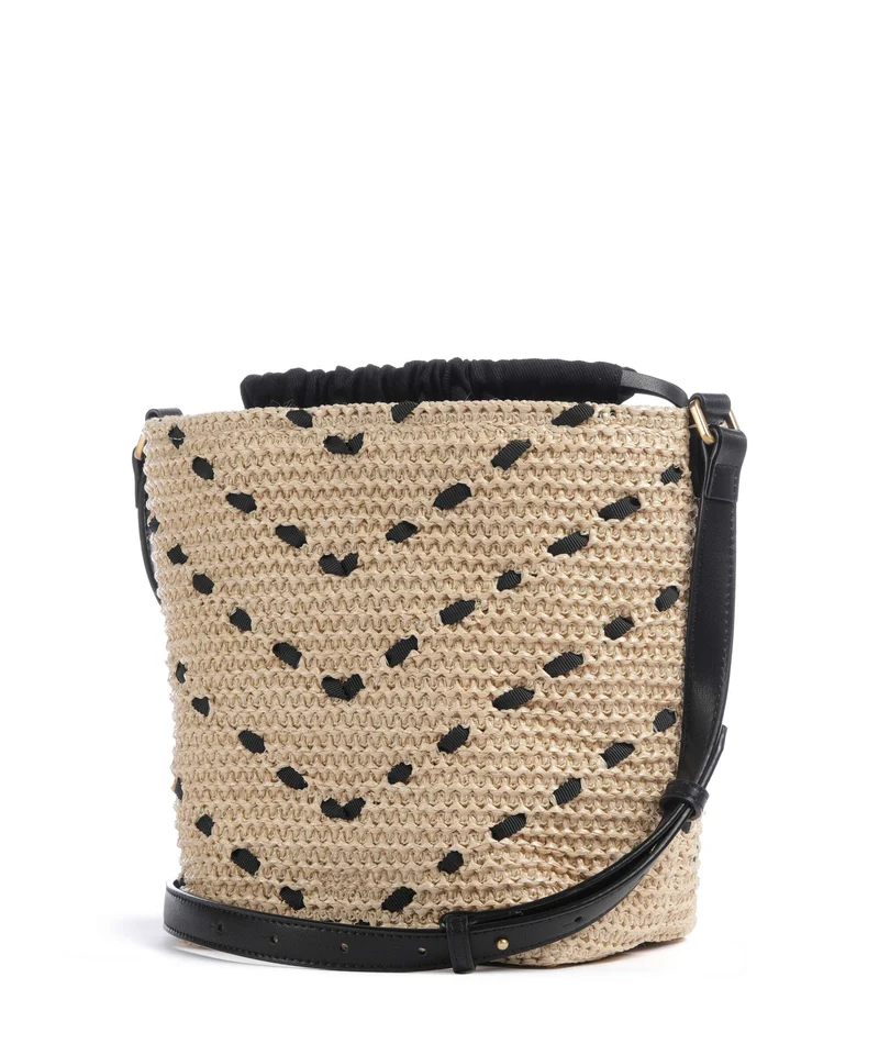 Pinko Bucket Handtasche paglia/nero/antique gold