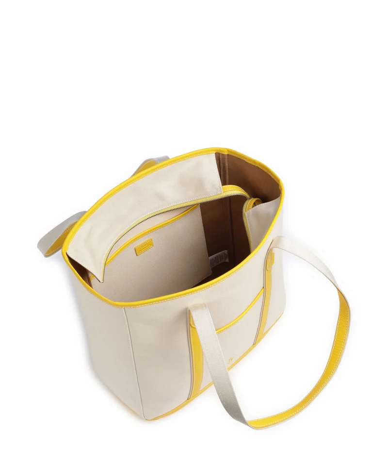 Polo Ralph Lauren Canvas Medium Shopper ecru/racing yellow