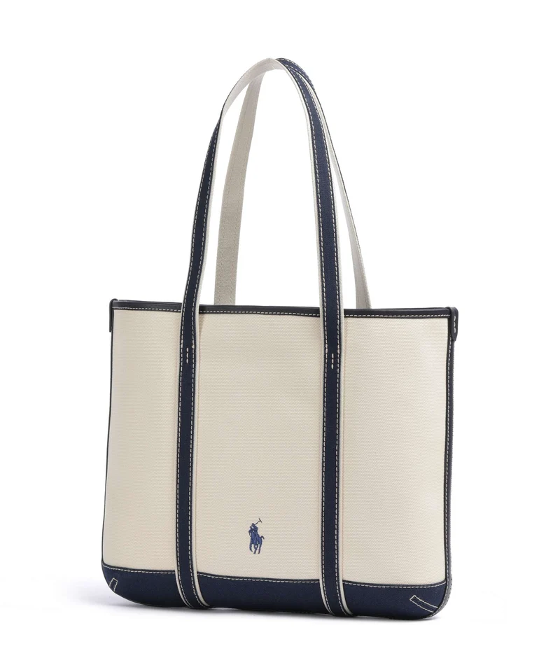 Polo Ralph Lauren Canvas Small Shopper ecru/newport navy