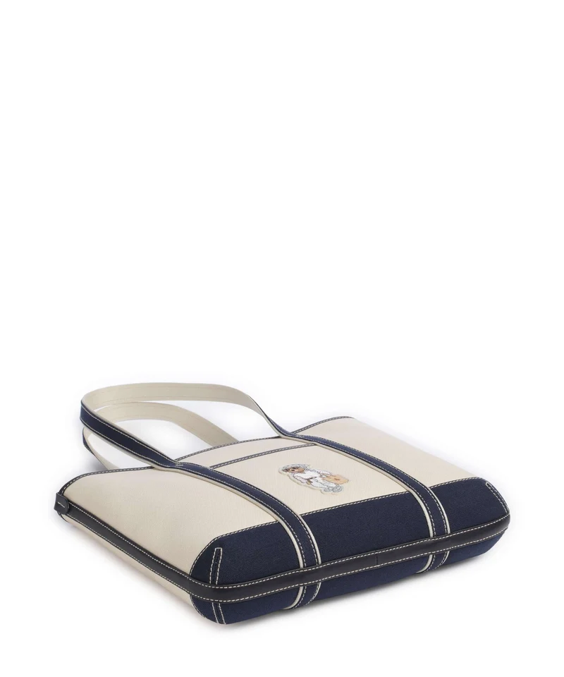 Polo Ralph Lauren Canvas Small Shopper ecru/newport navy