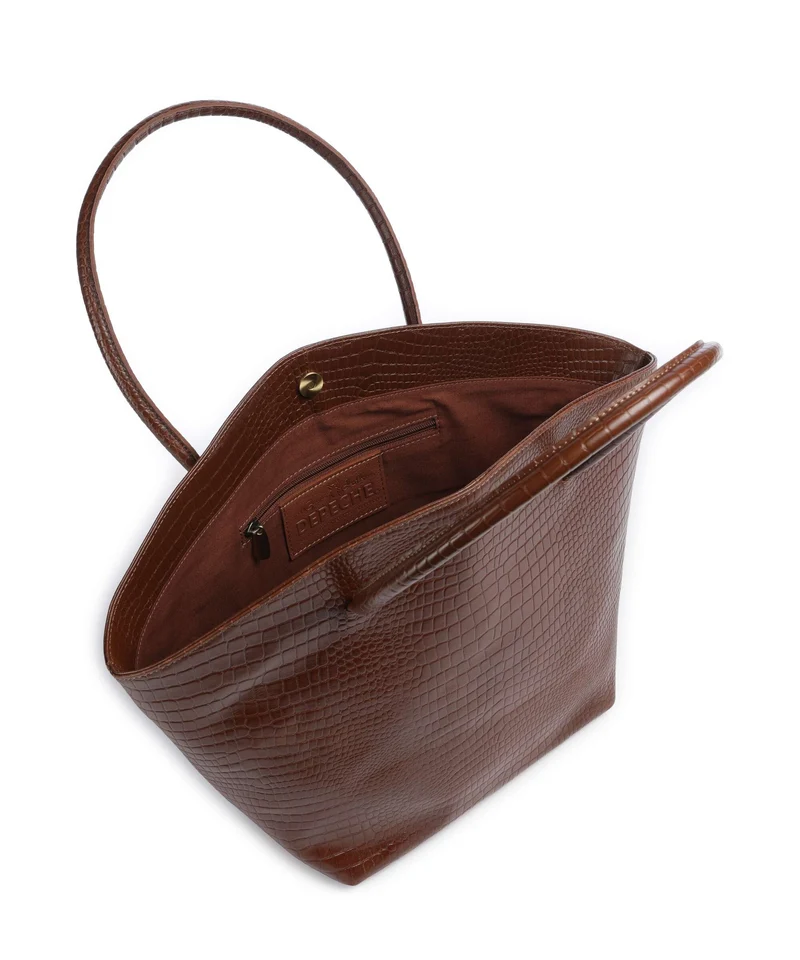 Depeche Fashion Favourites Shopper cognac croco