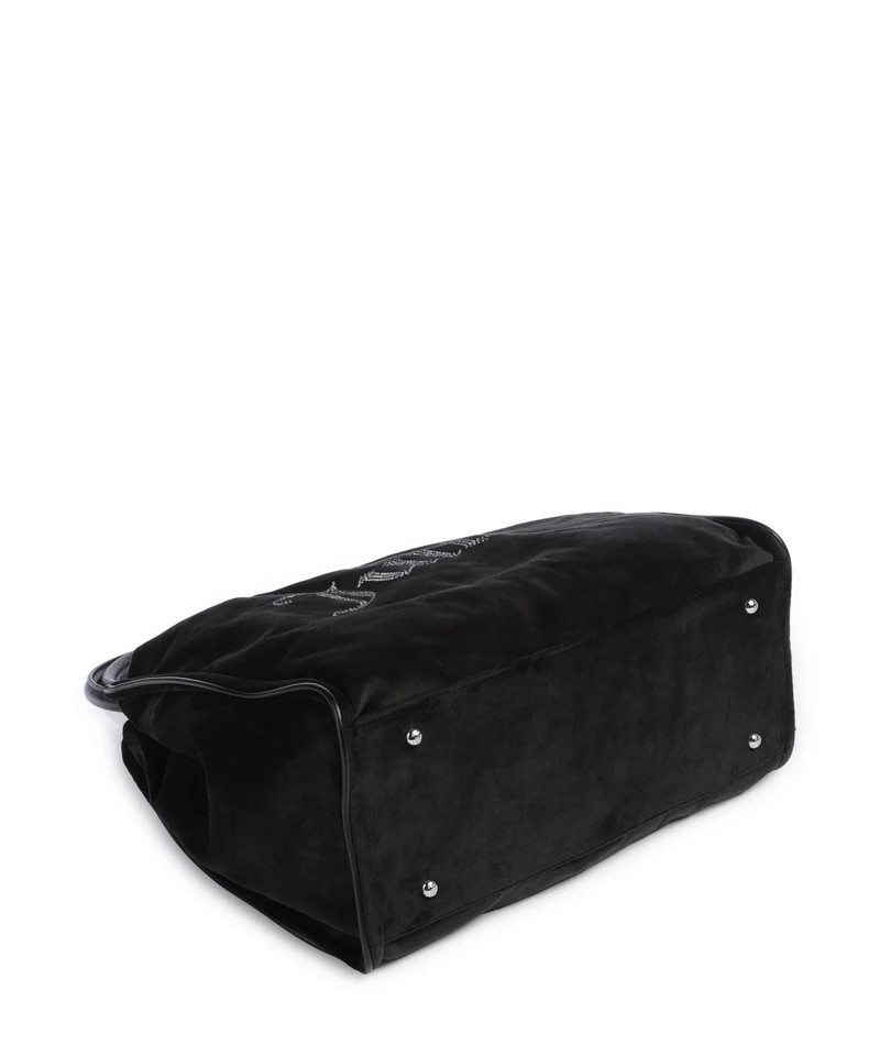 Juicy Couture Iris Velvet Rhinestones L Shopper black