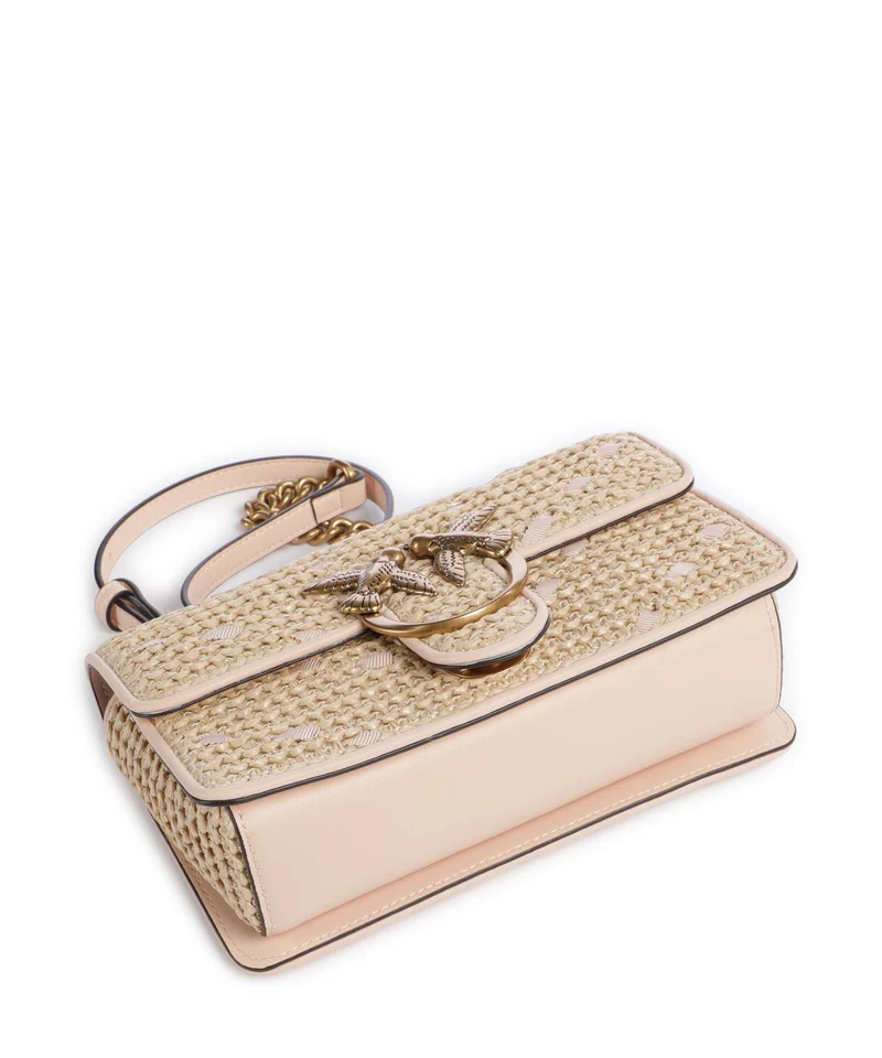 Pinko Love One Mini Umhängetasche paglia/rosa/antique gold
