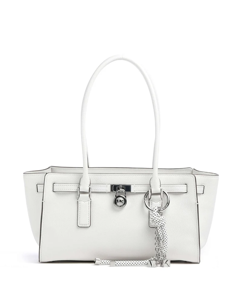 Michael Kors Hamilton Moderne Small Schultertasche optic white