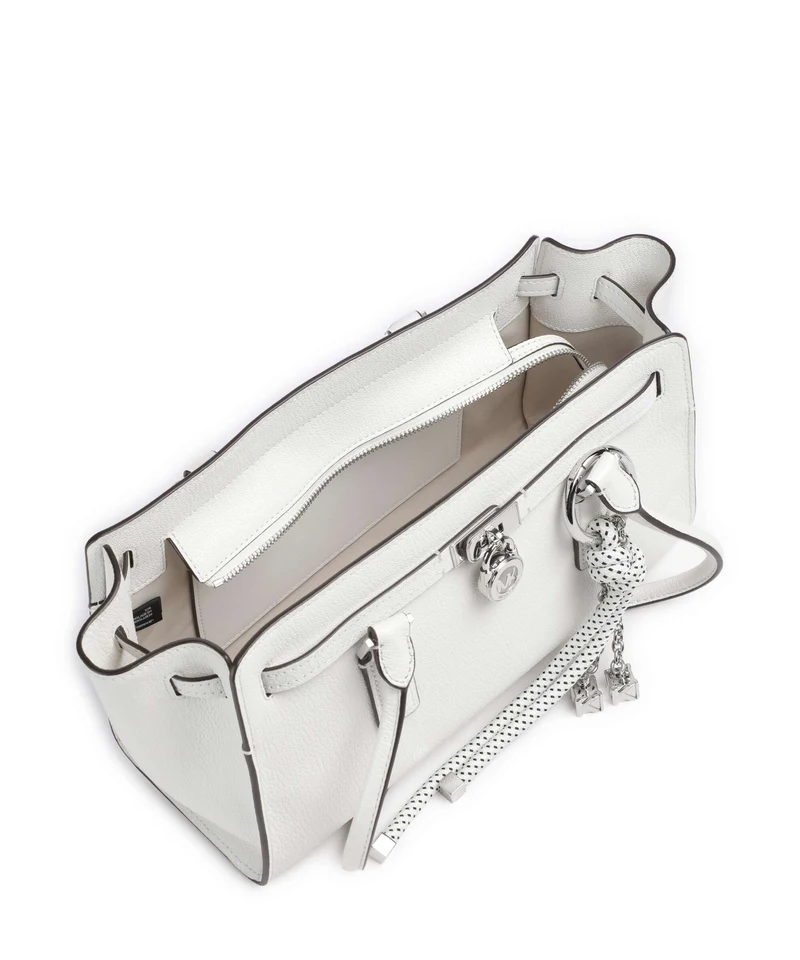Michael Kors Hamilton Moderne Small Schultertasche optic white