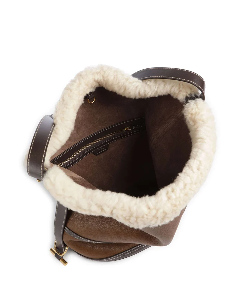 Polo Ralph Lauren Bellport Medium Bucket Handtasche luggage/cream