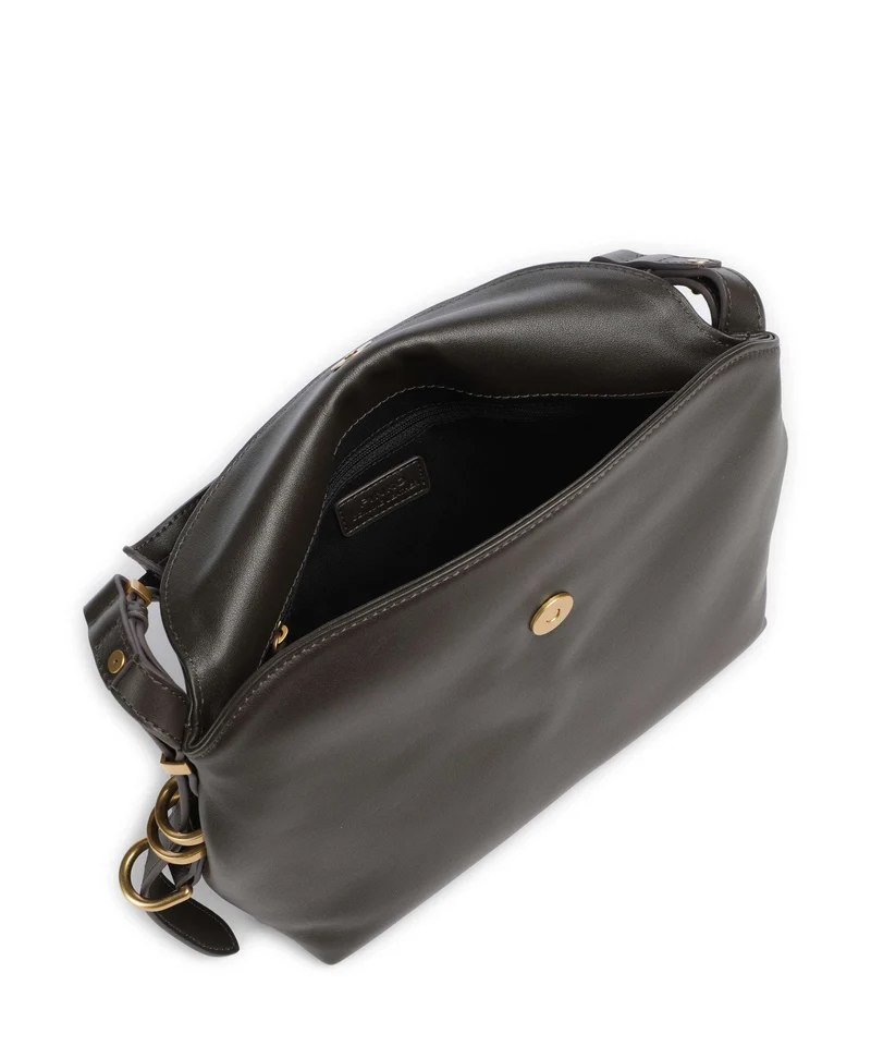 Pinko Saddle Horizontal Mini Schultertasche verde fango/antique gold