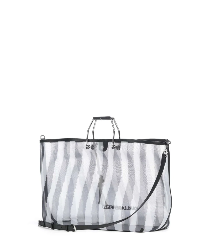 Karl Lagerfeld Ikon XXL Handtasche black stripes