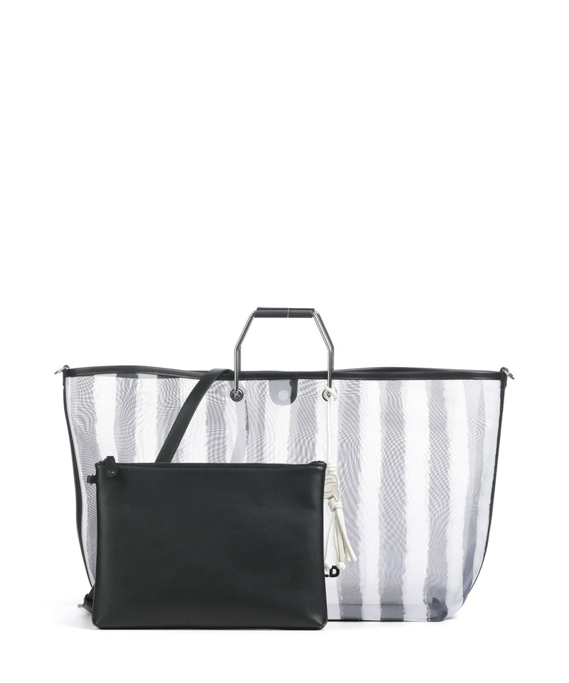 Karl Lagerfeld Ikon XXL Handtasche black stripes