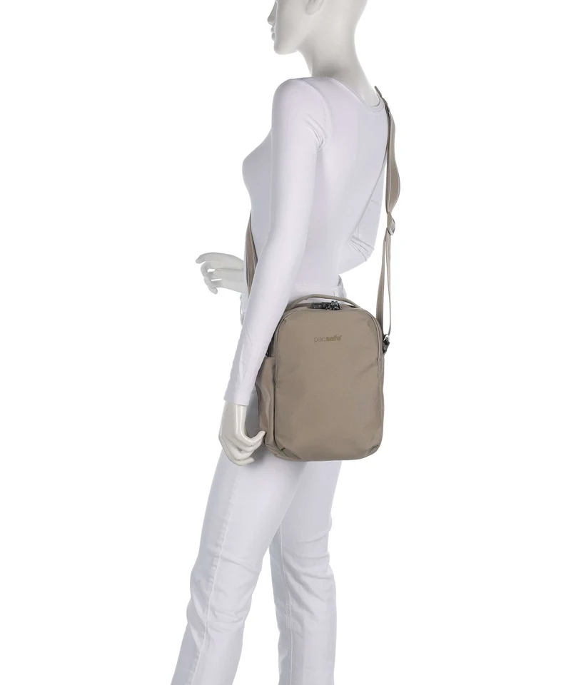Pacsafe V Umhängetasche beige