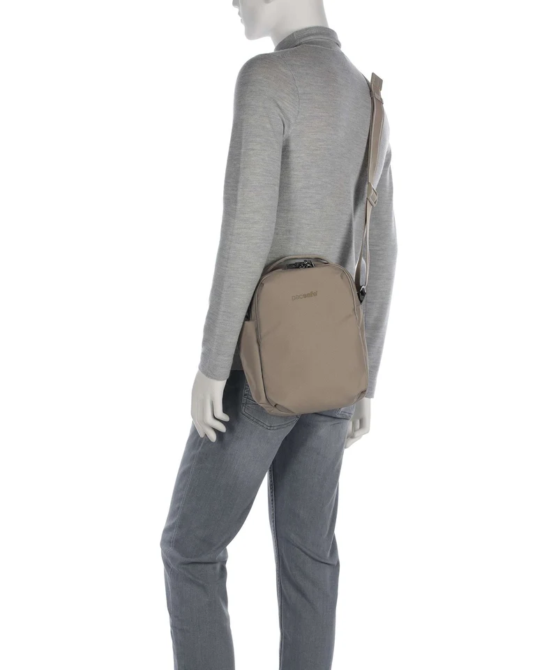 Pacsafe V Umhängetasche beige