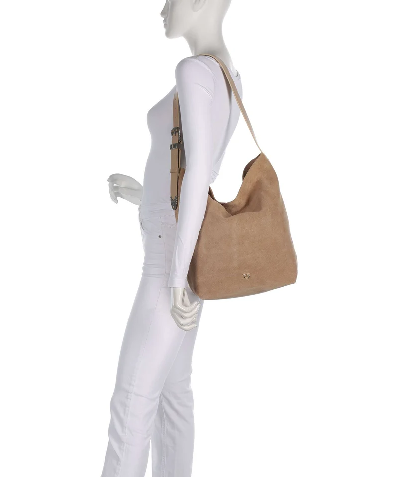 Pinko Big Beuteltasche beige/scoiattolo/gal mix gold