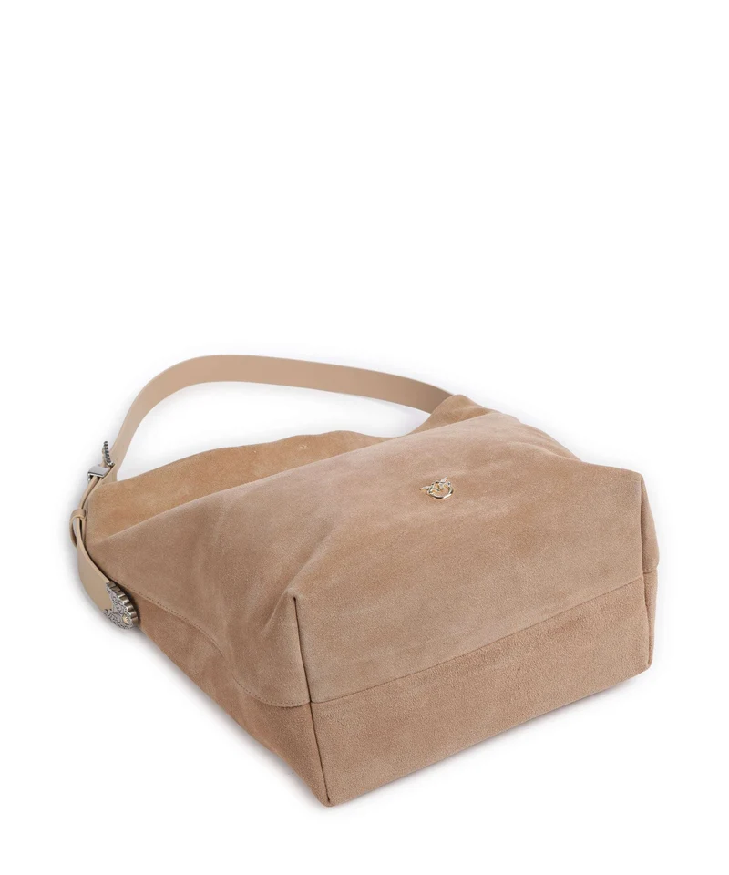 Pinko Big Beuteltasche beige/scoiattolo/gal mix gold