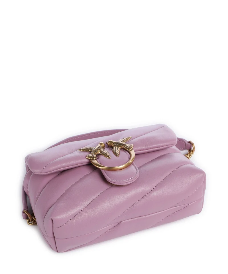 Pinko Love Puff Baby Schultertasche lilla/antique gold