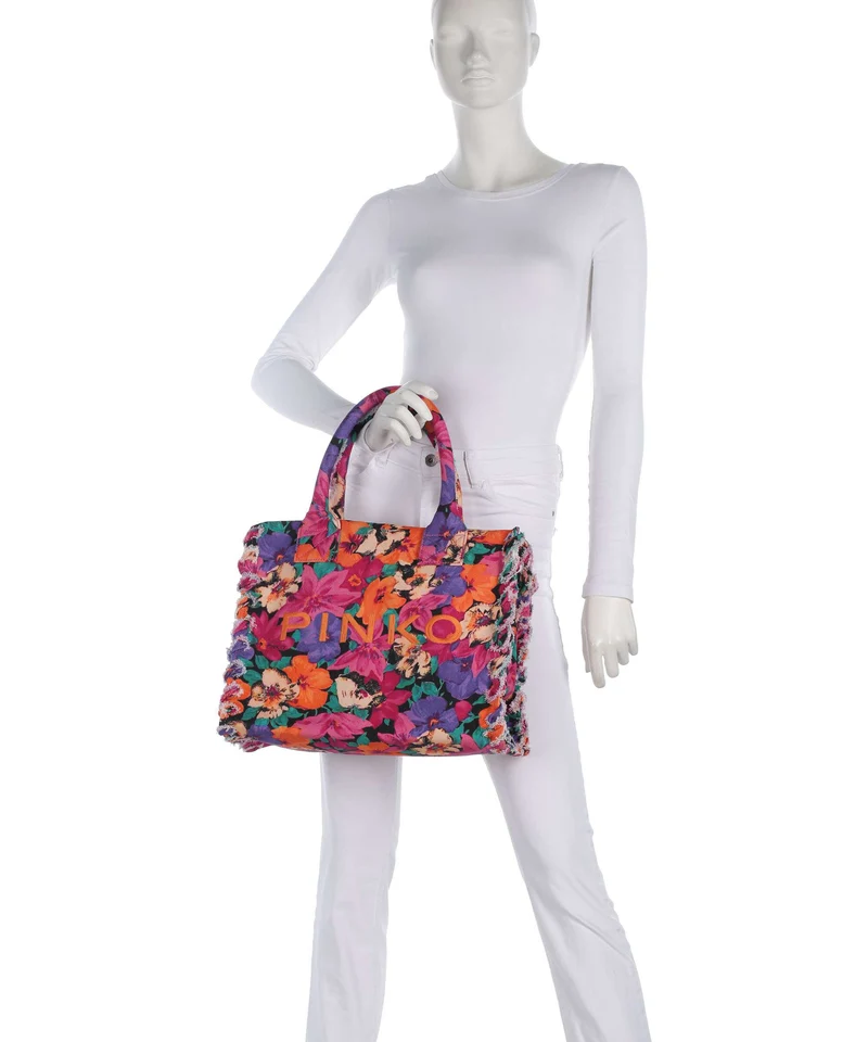 Pinko Beach Handtasche fuxia/multicolor/antique gold