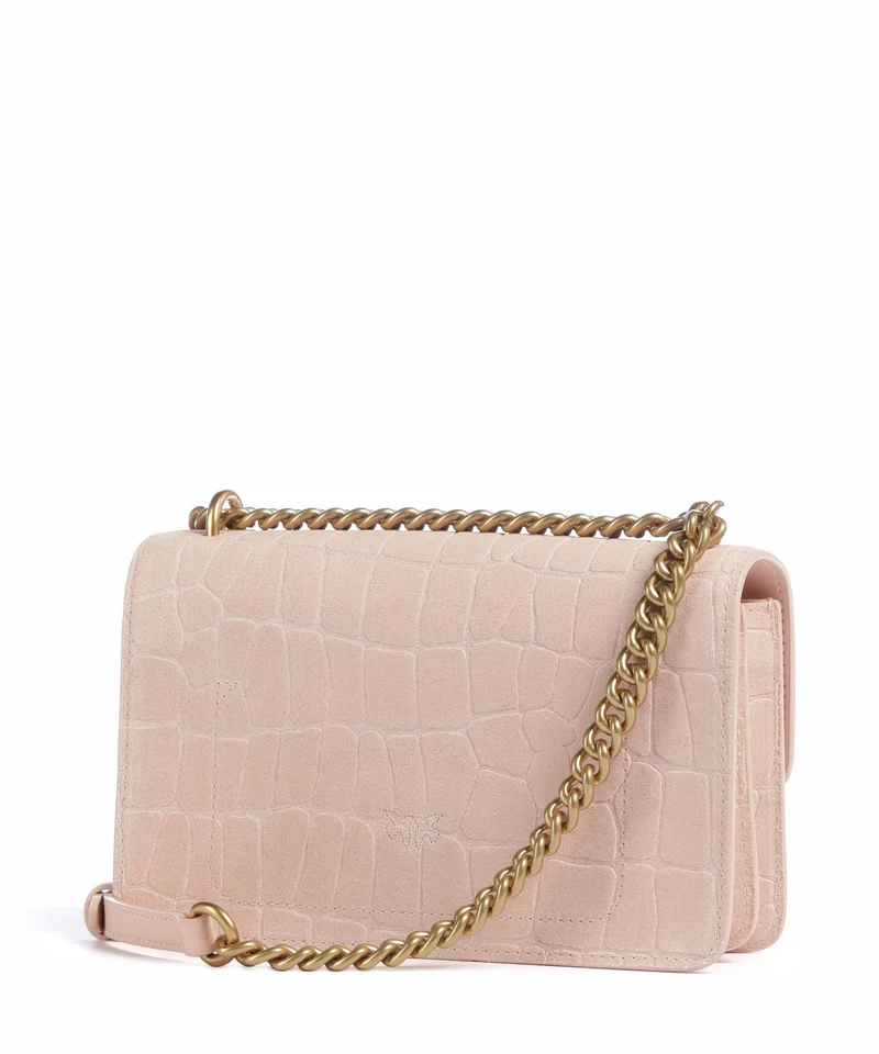 Pinko Love One Mini Schultertasche light pink/antique gold