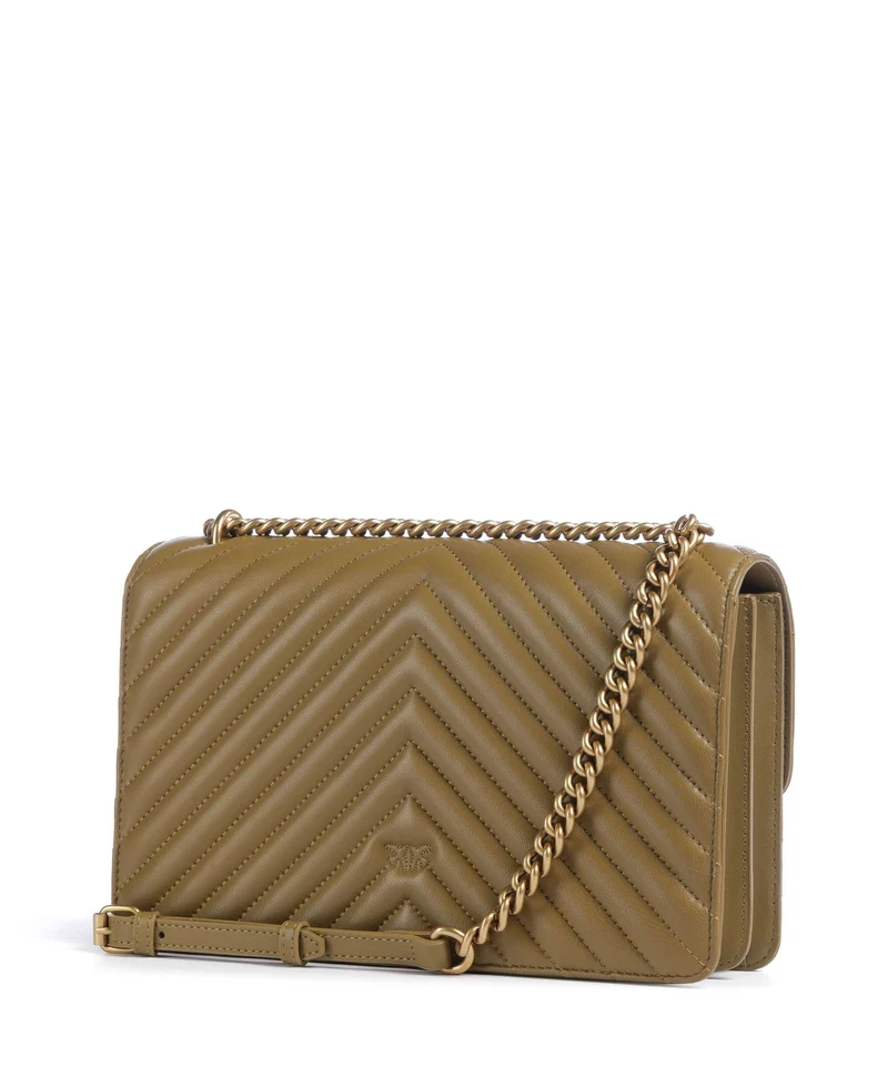 Pinko Love One Classic Schultertasche verde canguro/antique gold