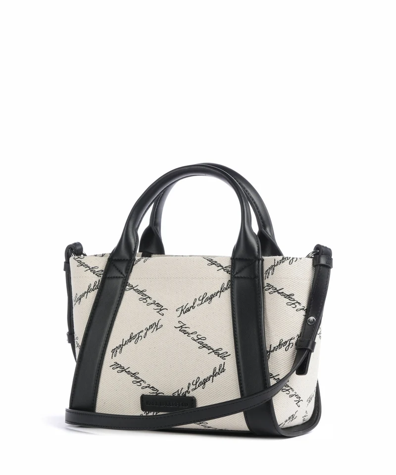 Karl Lagerfeld K/Ville Small Handtasche natural canvas/black