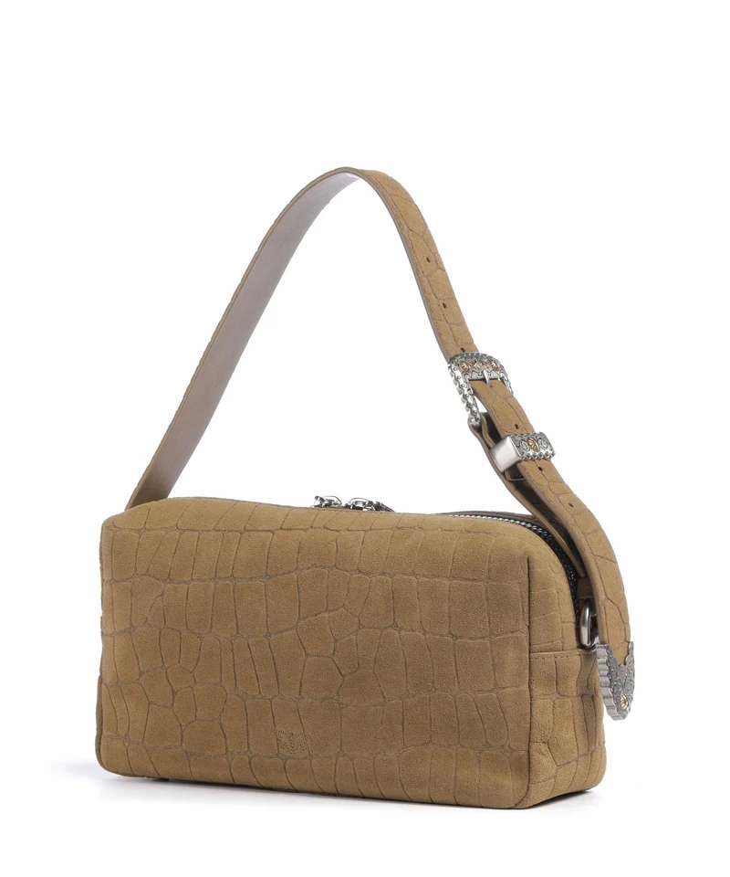 Pinko Schultertasche verde canguro/old silver